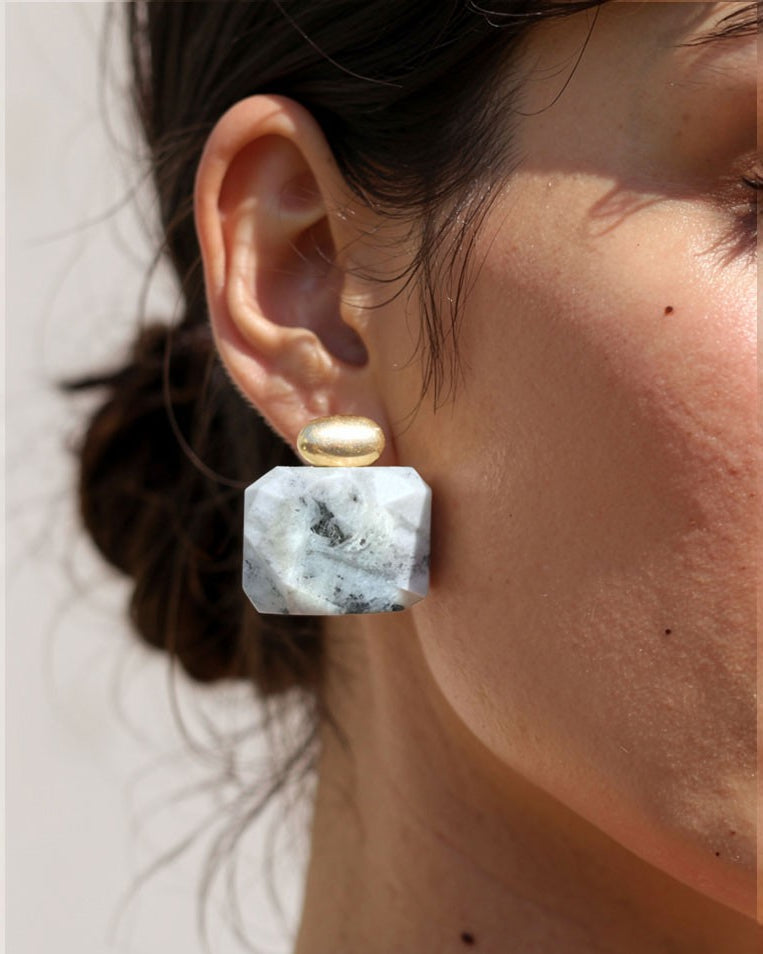 עגילי בועה 06 | אבני אמזונייט