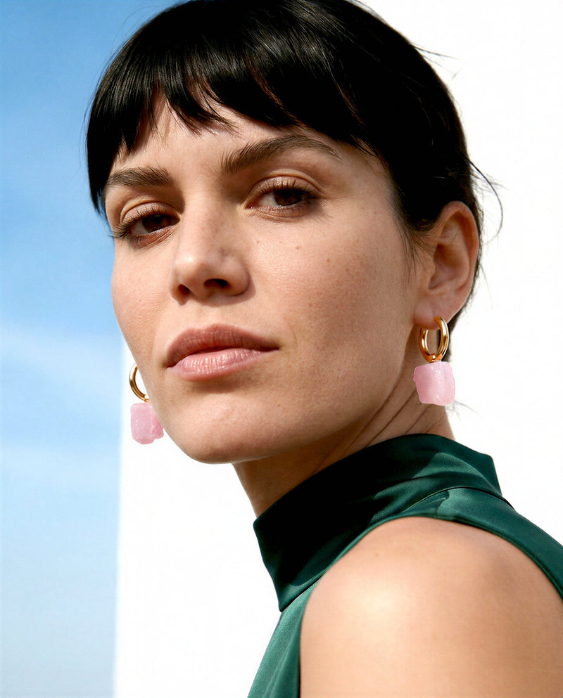 עגילי סלע 11 | אופל ורוד