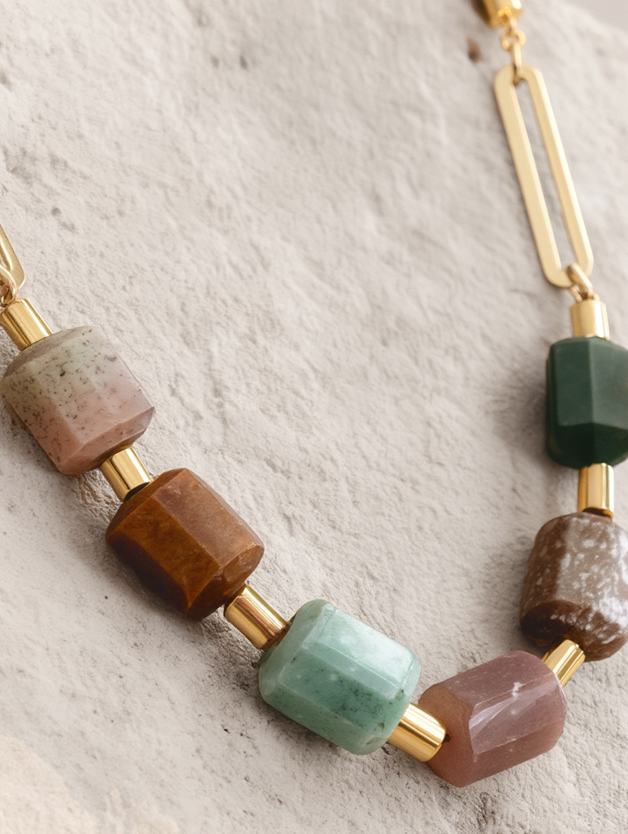 שרשרת 03 | מגוון אבנים