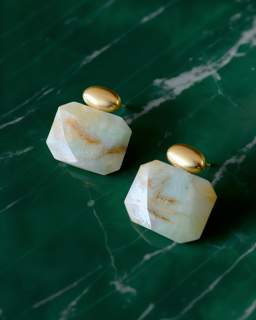 עגילי בועה 06 | אבני אמזונייט