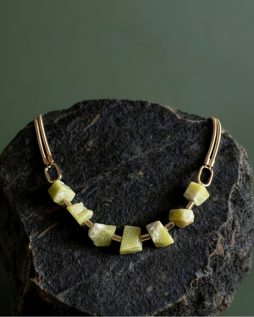 שרשרת 06 | אבני ג'ייד לימוני