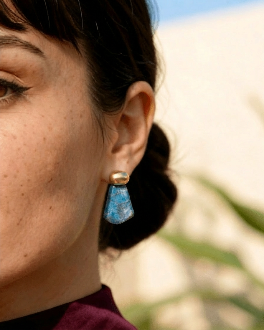 עגילי בועה 10 | אבני אפטייט