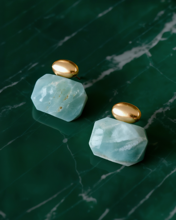 עגילי בועה 06 | אבני אמזונייט